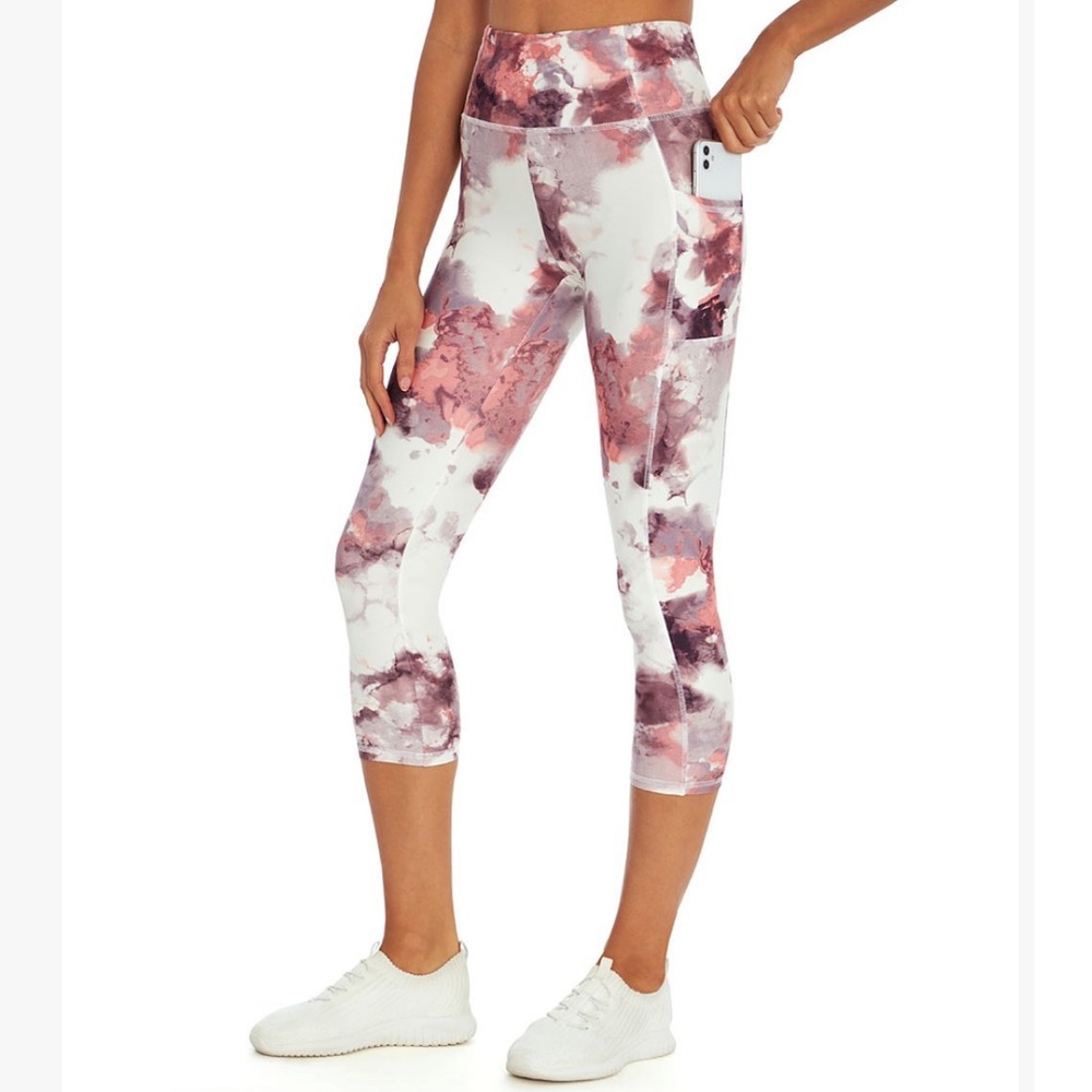 Purple/Pink/White Marika crop leggings, Women’s size S
